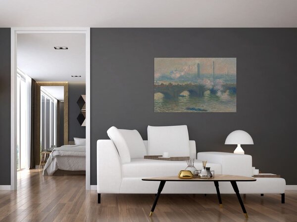 Tablou - Claude Monet, Waterloo Bridge, Gray Day, reproducere (90x60 cm)