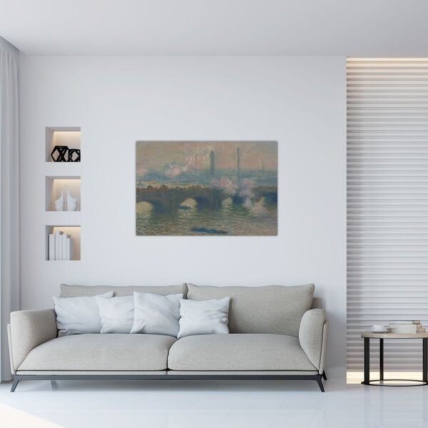 Tablou - Claude Monet, Waterloo Bridge, Gray Day, reproducere (90x60 cm)