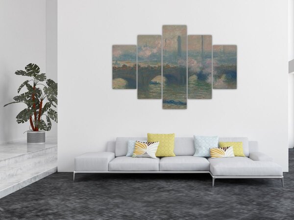 Tablou - Claude Monet, Waterloo Bridge, Gray Day, reproducere (150x105 cm)