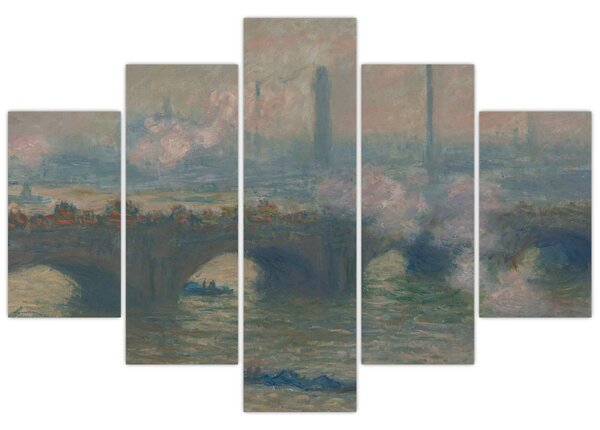 Tablou - Claude Monet, Waterloo Bridge, Gray Day, reproducere (150x105 cm)