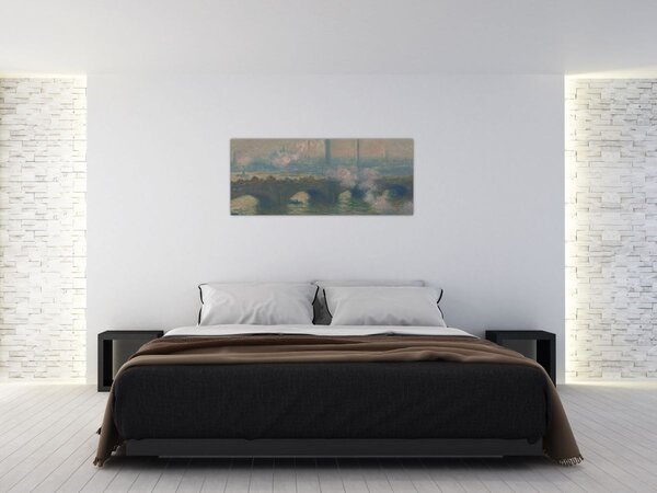 Tablou - Claude Monet, Waterloo Bridge, Gray Day, reproducere (120x50 cm)