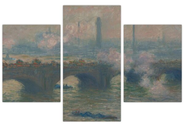 Tablou - Claude Monet, Waterloo Bridge, Gray Day, reproducere (90x60 cm)