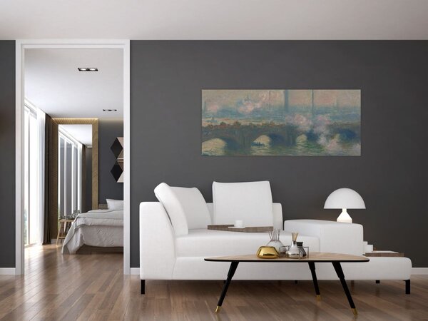Tablou - Claude Monet, Waterloo Bridge, Gray Day, reproducere (120x50 cm)