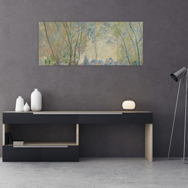 Tablou - Claude Monet, Woman Seated under the Willows, reproducere (120x50 cm)