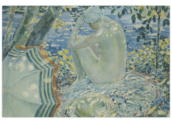 Tablou - Frederick Carl Frieseke, On the Bank, reproducere (90x60 cm)