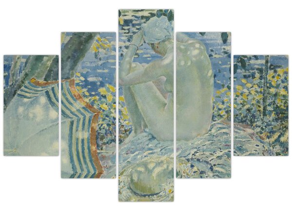 Tablou - Frederick Carl Frieseke, On the Bank, reproducere (150x105 cm)