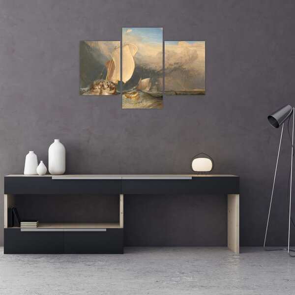Tablou - William Turner, Fishing Boats with Hucksters Bargaining for Fish, reproducere (90x60 cm)