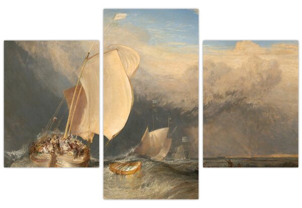 Tablou - William Turner, Fishing Boats with Hucksters Bargaining for Fish, reproducere (90x60 cm)