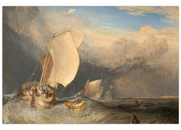 Tablou - William Turner, Fishing Boats with Hucksters Bargaining for Fish, reproducere (90x60 cm)