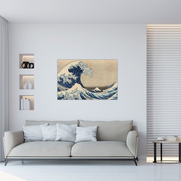 Tablou - Katsushika Hokusai, Under the Wave off Kanagawa, reproducere (90x60 cm)