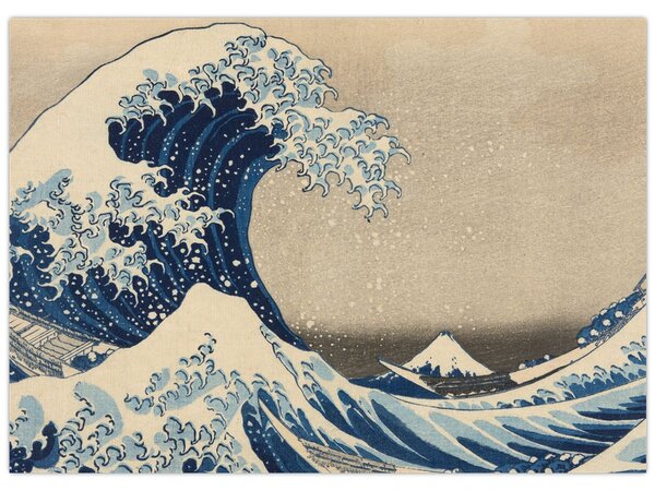 Tablou - Katsushika Hokusai, Under the Wave off Kanagawa, reproducere (70x50 cm)