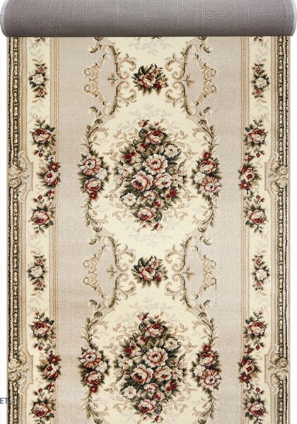 Traversa Hol, Model Clasic 574 100, Festonata Latime 120 cm, Crem 120 x 400