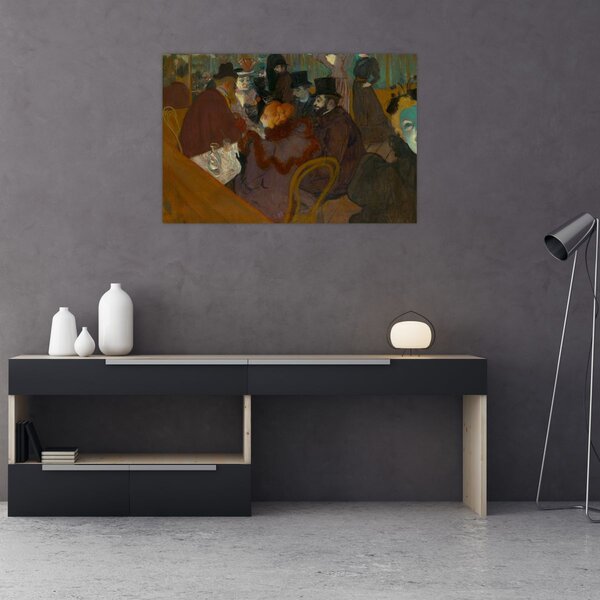 Tablou - Henri de Toulouse-Lautrec, At the Moulin Rouge, reproducere (90x60 cm)
