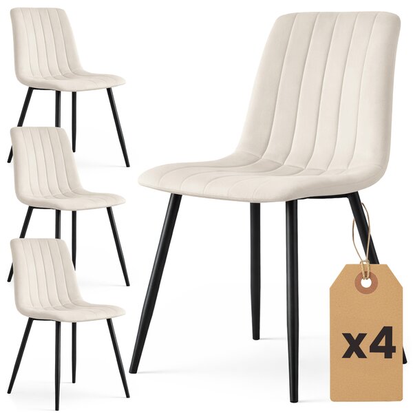 Set 4 scaune de sufragerie Lingoo (bej). Promo -14%. 1152314