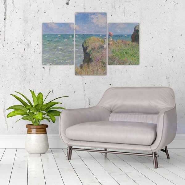 Tablou - Claude Monet, Cliff Walk at Pourville, reproducere (90x60 cm)
