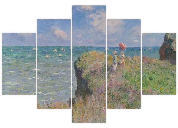 Tablou - Claude Monet, Cliff Walk at Pourville, reproducere (150x105 cm)