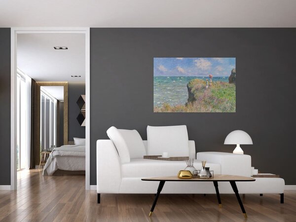Tablou - Claude Monet, Cliff Walk at Pourville, reproducere (90x60 cm)