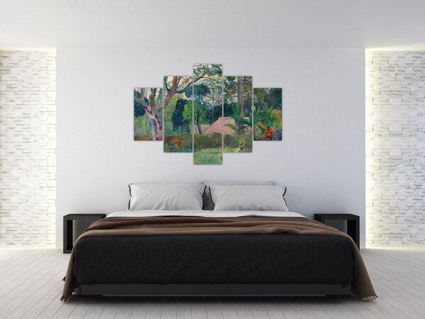 Tablou - Paul Gauguin, Te raau rahi (The Big Tree), reproducere (150x105 cm)