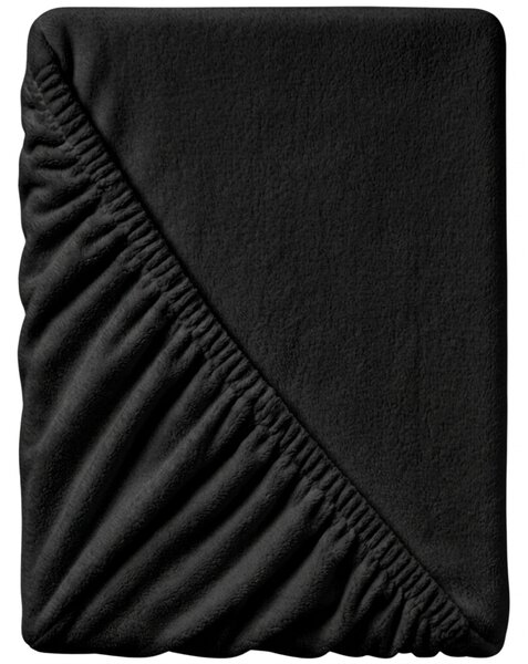 Cearsaf Cocolino microplus cu elastic 90x200 cm negru