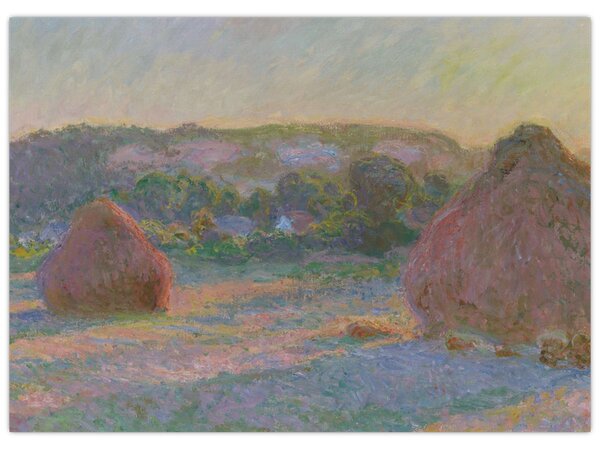 Tablou - Claude Monet, Stacks of Wheat (End of Summer) , reproducere (70x50 cm)
