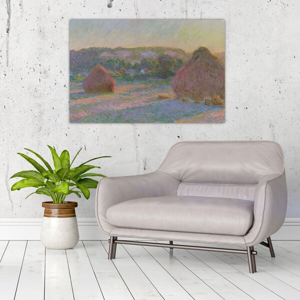 Tablou - Claude Monet, Stacks of Wheat (End of Summer) , reproducere (90x60 cm)