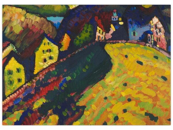 Tablou - Vasily Kandinsky, Houses at Murnau, reproducere (70x50 cm)