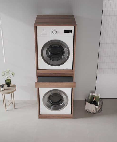 Dulap pentru mașina de spălat Lymfa 70 (nuc închis). Promo -22%. 1158109