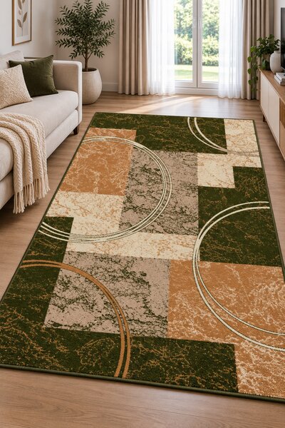 Model Lotos 15001 310, Covor Hol, Dreptunghiular, Verde Verde, Dreptunghi, 150x230