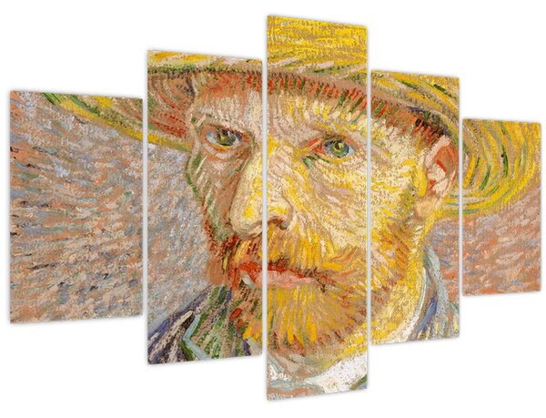 Tablou - Vincent van Gogh, Self-Portrait with a Straw Hat (The Potato Peeler), reproducere (150x105 cm)