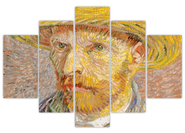 Tablou - Vincent van Gogh, Self-Portrait with a Straw Hat (The Potato Peeler), reproducere (150x105 cm)
