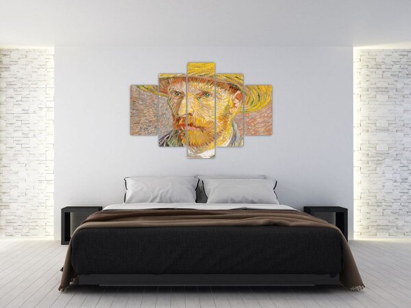 Tablou - Vincent van Gogh, Self-Portrait with a Straw Hat (The Potato Peeler), reproducere (150x105 cm)