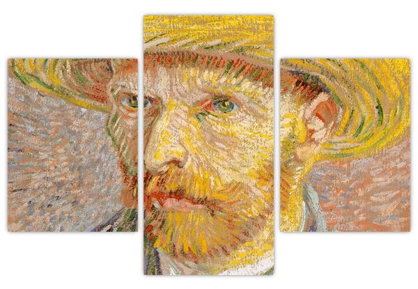 Tablou - Vincent van Gogh, Self-Portrait with a Straw Hat (The Potato Peeler), reproducere (90x60 cm)