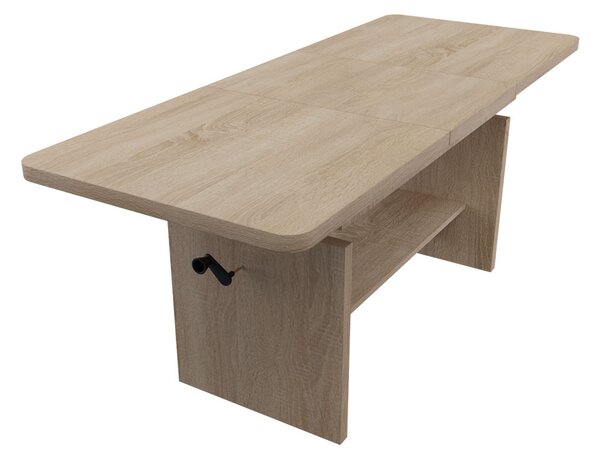 Măsuță de cafea extensibilă și ajustabliă Keenan (stejar trufel). 1058225