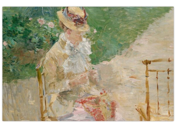 Tablou - Berthe Morisot, Young Woman Knitting, reproducere (90x60 cm)