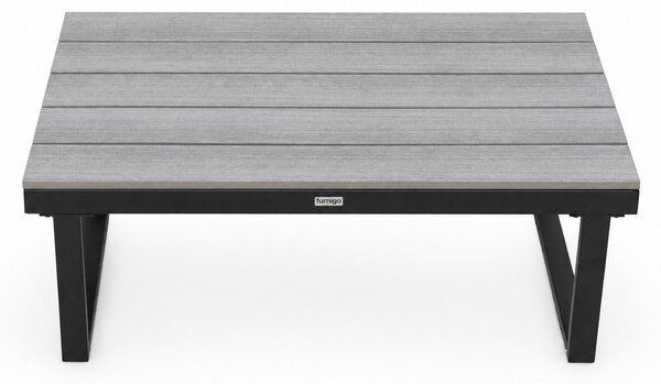 Furnigo Set de grădină metalic Malaga - negru/perne antracit