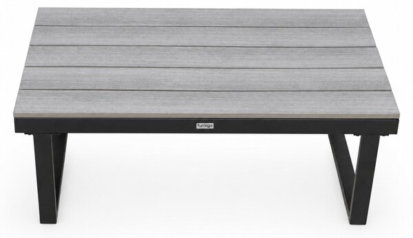Furnigo Set de grădină metalic Malaga - negru/perne crem