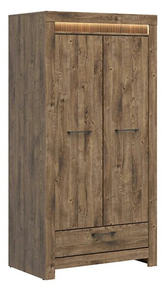 Dulap TORIN, stejar ribbecK, PAL, cu 2 usi si un sertar, 102x62x200 cm