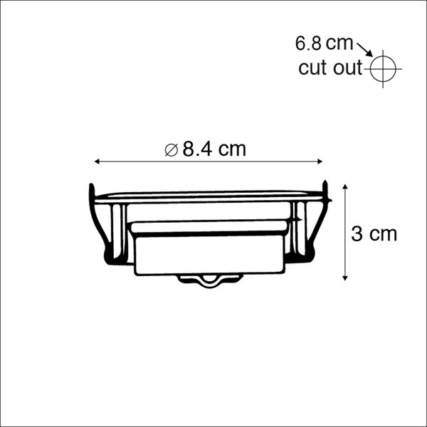 Set de 5 spoturi moderne îngropate din oțel, inclusiv LED cu dimmer în 3 trepte - Mio