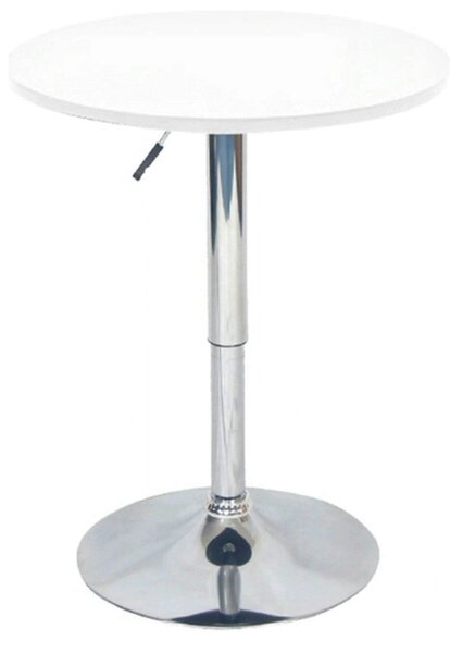 Masa bar BRANY, alb/crom, 60x69/93 cm
