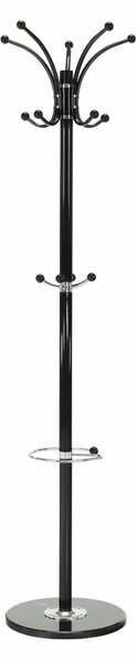 Cuier pom ALAN NEW, negru, metal/marmura, 37x175 cm