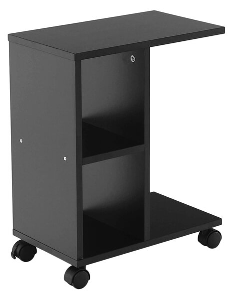 Masuta ABBAS NEW, negru, DTD laminat, 40x24x50 cm