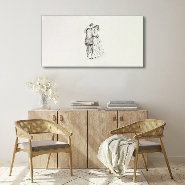 Tablou canvas schiță de cuplu
