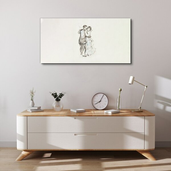 Tablou canvas schiță de cuplu