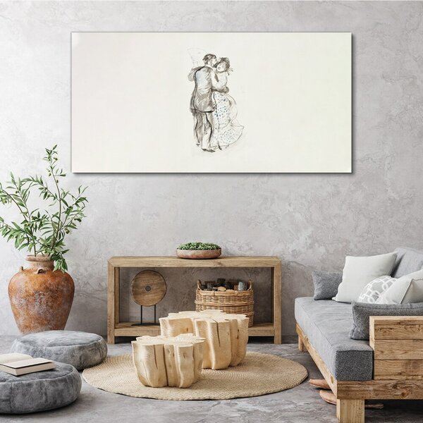 Tablou canvas schiță de cuplu