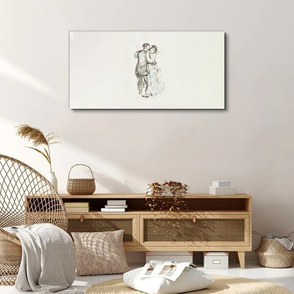 Tablou canvas schiță de cuplu