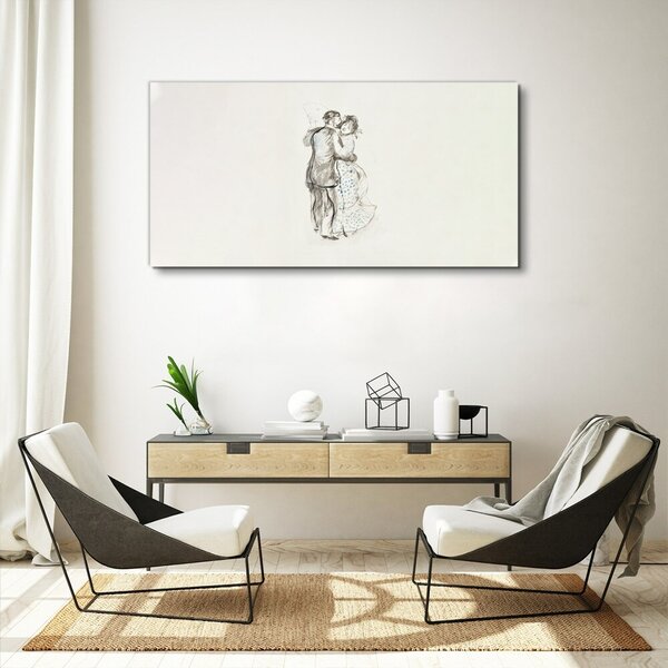 Tablou canvas schiță de cuplu