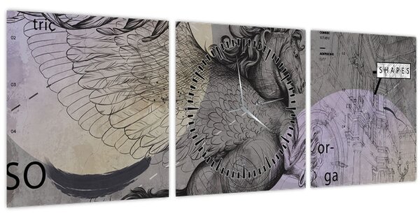 Tablou - Design (cu ceas) (90x30 cm)