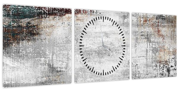 Tablou - Abstract pânză texturată (cu ceas) (90x30 cm)