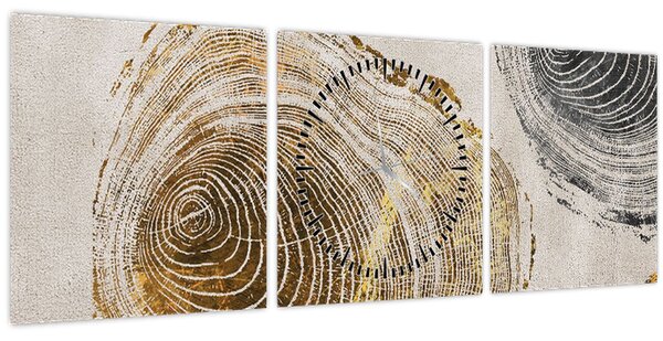 Tablou - Abstract triburi (cu ceas) (90x30 cm)