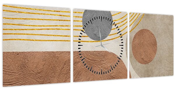 Tablou - Colaj modern (cu ceas) (90x30 cm)